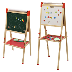 Мольберт деревянный, двусторонний с акс.