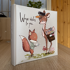 Фотоальбом 200ф 10X15см, бум.карм.с мемо, книжн. пер-т