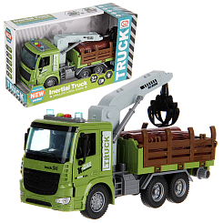 Машинка свет, звук "Грузовик с краном"