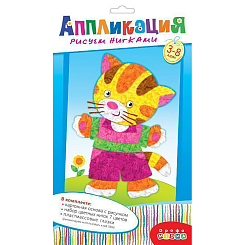 Арт.2978 Рисуем нитками. Котик