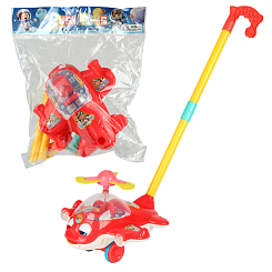 Каталка на палке "Вертолет", со светом, пакет