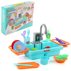 Игровой набор "Раковина с посудой", 35,8х7х26,8, кор.