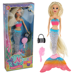Кукла-русалка "Радужный океан", 34 см, св., зв.