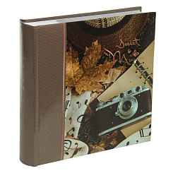 Фотоальбом 200ф 10X15см, бум.карм.с мемо, книжн. пер-т