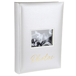Фотоальбом 300ф 10X15см, бум.карм.с мемо, книжн. пер-т