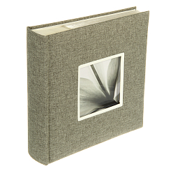 Фотоальбом 200ф 10X15см, бум.карм.с мемо, книжн. пер-т