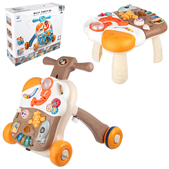 Развивающая игрушка Каталка-ходунки "Космос" кофейный.,  45,8х14,8х39,5 см., в кор.