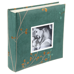 Фотоальбом 200ф 10X15см, бум.карм.с мемо, книжн. пер-т