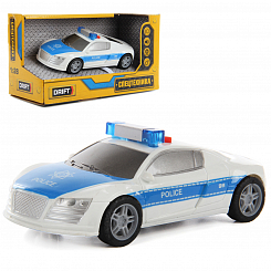 Машина спецтехника POLICE CAR LIGHT 1:28, со зв. и св., фрикц.