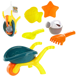 Песочный набор  "Тележка",32х17х17см, 6 предм., сетка