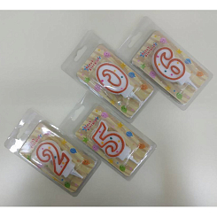 NML00217 Свеча для торта "Цифра", 6,35см, в ассортименте, в блистере