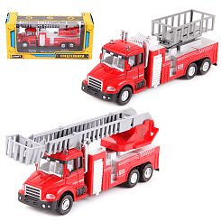 Машина спецтехника FIRE FIGHTER 1:48 со св. и зв., метал. кабина, инерц.