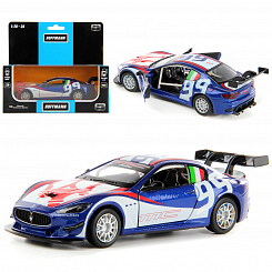 Машина металлическая  Maserati Gran Turismo MC GT4  1:32, звук/свет, двери откр.,инерц