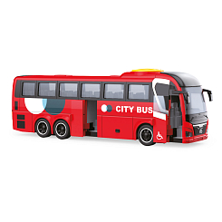 Автобус "Туристический" 1:16, фрикция, со св. и зв., двери открыв,  красный