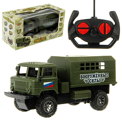 Машина на Р/У "ВООРУЖЕННЫЕ СИЛЫ" со светом фар, 32*14*16 см., коробка