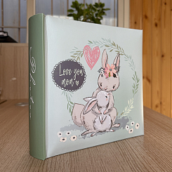 Фотоальбом 200ф 10X15см, бум.карм.с мемо, книжн. пер-т