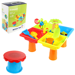 Песочный набор со столиком, 43х43х37, кор.