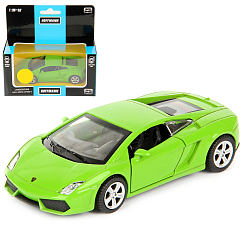 Машина металлическая 1:43 Lamborghini Gallardo LP560-4. Дв.Откр., цв.зелен., инерц.