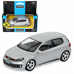 Машина металлическая Volkswagen Golf A6 GTI, 1:43, цв.серебро/черный