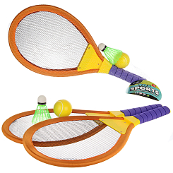 Н-р ракеток с воланч. и мячиком в сетке 52*25см