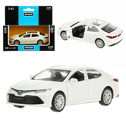 Машина металлическая 1:43 Toyota  CAMRY двери откр., цв. белый, инерция