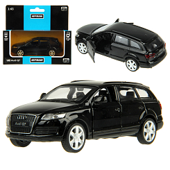 Машина металлическая 1:43 Audi Q7. дв.откр., цв.черн., инерц.