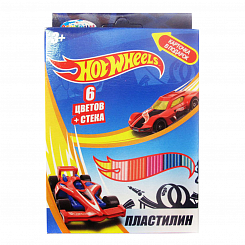 88618 Пластилин 6цв "Hot Wheels", 120 гр,  стека пластиковая