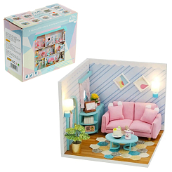 Конструктор румбокс "Зефирный домик": гостиная, св., 18х8х15 см, кор.